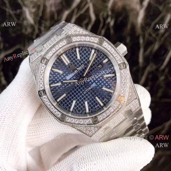 Fake Audemars Piguet Royal Oak Diamond Watches Stainless Steel Champagne Face Fake Audemars Piguet Royal Oak Diamond Watches Stainless Steel Champagne Face