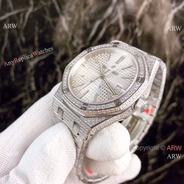 Fake Audemars Piguet Royal Oak Diamond Watches Stainless Steel Silver Dial 44mm Fake Audemars Piguet Royal Oak Diamond Watches Stainless Steel Silver Dial 44mm