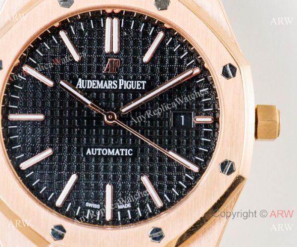 New Replica Audemars Piguet Royal Oak Rose Gold Black Face Watches 41mm New Replica Audemars Piguet Royal Oak Rose Gold Black Face Watches 41mm
