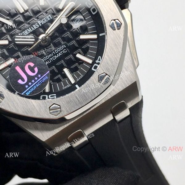 Fake Audemars Piguet Royal Oak Offshore Diver Watches SS Black Dial 42mm Fake Audemars Piguet Royal Oak Offshore Diver Watches SS Black Dial 42mm