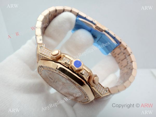 AAA Replica Audemars Piguet Royal Oak Rose Gold diamond Watches 41mm AAA Replica Audemars Piguet Royal Oak Rose Gold diamond Watches 41mm