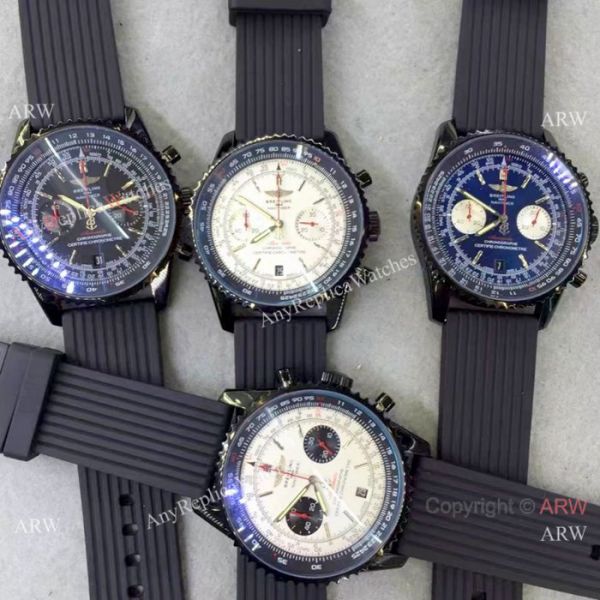 High Quality Breitling Navitimer Rubber Strap Black Case White Dial 46mm Wrist High Quality Breitling Navitimer Rubber Strap Black Case White Dial 46mm Wrist