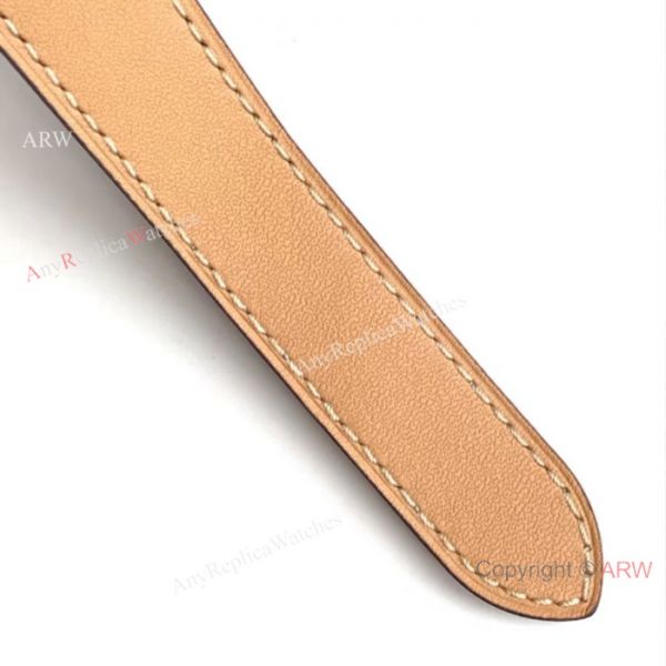 Cartier Santos Quartz Replica Watch SS Brown Leather Band Cartier Santos Quartz Replica Watch SS Brown Leather Band