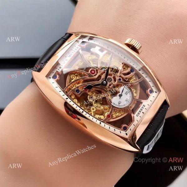 Copy Franck Muller Geneve 39mm Watch Rose Gold Hollow Dial Copy Franck Muller Geneve 39mm Watch Rose Gold Hollow Dial