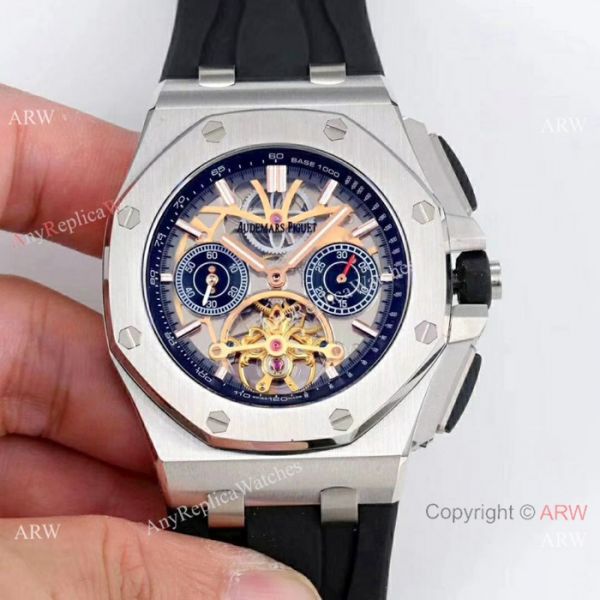 Audemars Piguet Royal Oak offshore SS Blue Face Watch Fake AP Skeleton Watch Audemars Piguet Royal Oak offshore SS Blue Face Watch Fake AP Skeleton Watch