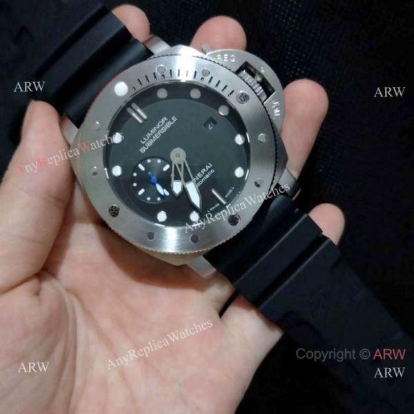 New Copy Panerai Luminor Submersible SS Black Dial Watch PAM1305 New Copy Panerai Luminor Submersible SS Black Dial Watch PAM1305