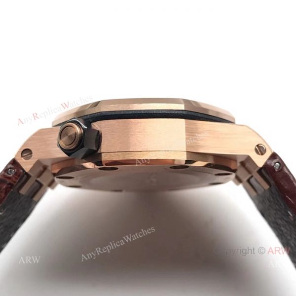 Swiss Grade Replica Audemars Piguet Divers 3120 Watch Rose Gold Black Bezel Swiss Grade Replica Audemars Piguet Divers 3120 Watch Rose Gold Black Bezel