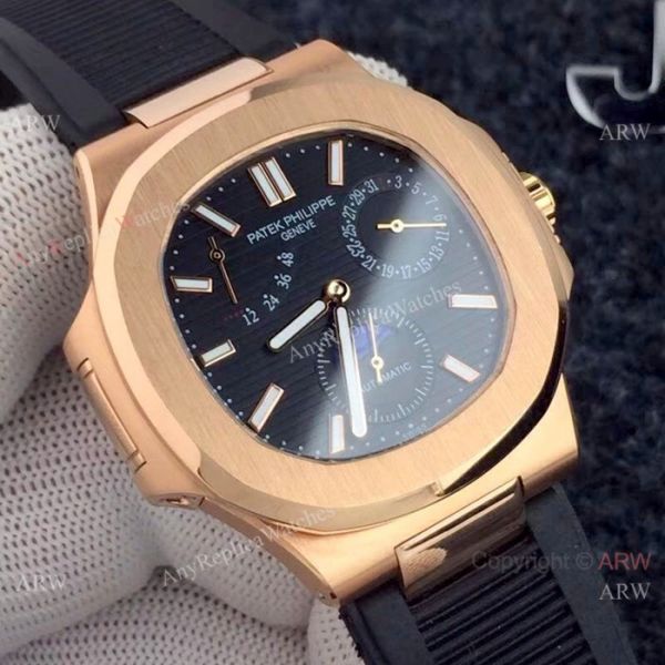 New Copy Patek Philippe Nautilus Power Reserve Rose Gold White Watches New Copy Patek Philippe Nautilus Power Reserve Rose Gold White Watches