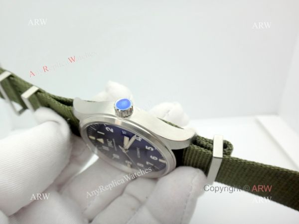 Swiss Copy IWC Portuguese Black Face Green nylon Strap Wrist Swiss 2892 Swiss Copy IWC Portuguese Black Face Green nylon Strap Wrist Swiss 2892