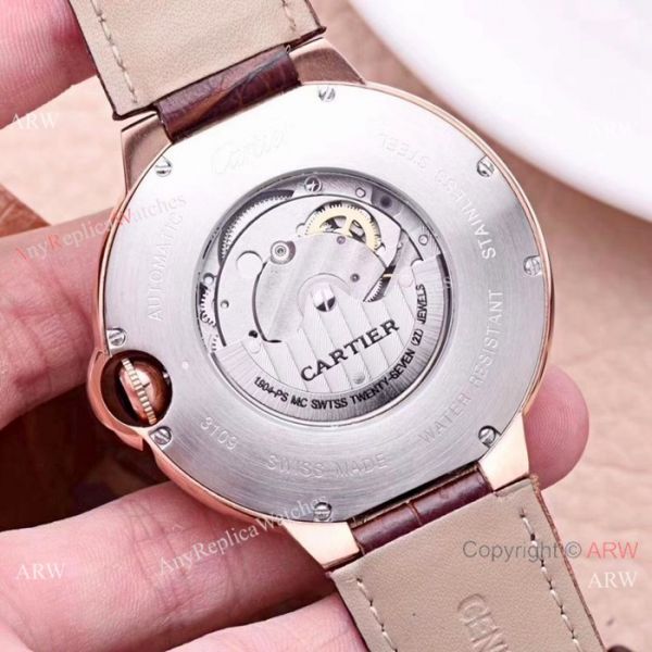 New Style Rose Gold Cartier Ballon Bleu De Moon Phase Automatic Watch New Style Rose Gold Cartier Ballon Bleu De Moon Phase Automatic Watch