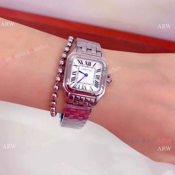 Panthere De Cartier Quartz Watches SS Rose Gold Bezel Panthere De Cartier Quartz Watches SS Rose Gold Bezel