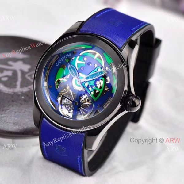 Corum Skeleton Bubble Watch Replica 46mm Solid Black Gray Dial Corum Skeleton Bubble Watch Replica 46mm Solid Black Gray Dial