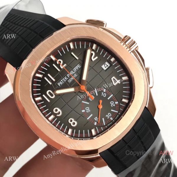 SWISS Copy Patek Philippe Aquanaut Chronograph 5968A Watch Rose Gold Black SWISS Copy Patek Philippe Aquanaut Chronograph 5968A Watch Rose Gold Black