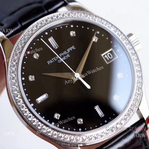 Swiss Grade Patek Philippe Calatrava 5296G-010 Copy Watches Black Dial Swiss Grade Patek Philippe Calatrava 5296G-010 Copy Watches Black Dial
