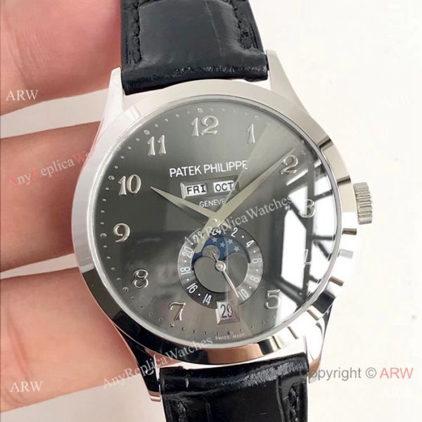 Swiss Grade One Patek Philippe Moonphase Replica Watch Ref.5396 Gray Rhodium Annual Calendar Face Swiss Grade One Patek Philippe Moonphase Replica Watch Ref.5396 Gray Rhodium Annual Calendar Face