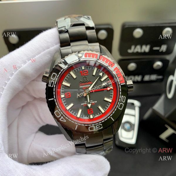 Best Copy Omega Seamaster Planet Ocean GMT Watch Black Steel Best Copy Omega Seamaster Planet Ocean GMT Watch Black Steel
