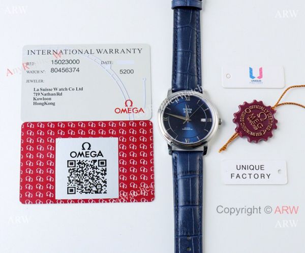 Highest Quality Copy Omega De Ville Swiss 2824 Watch SS Blue Dial Highest Quality Copy Omega De Ville Swiss 2824 Watch SS Blue Dial
