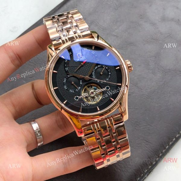 Best Quality Omega Tourbillon Rose Gold Watch Men Size Best Quality Omega Tourbillon Rose Gold Watch Men Size