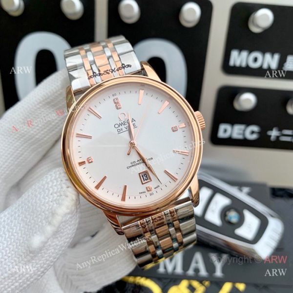 Clone Omega De Ville Stainless Steel Black 42MM Watches New Clone Omega De Ville Stainless Steel Black 42MM Watches New