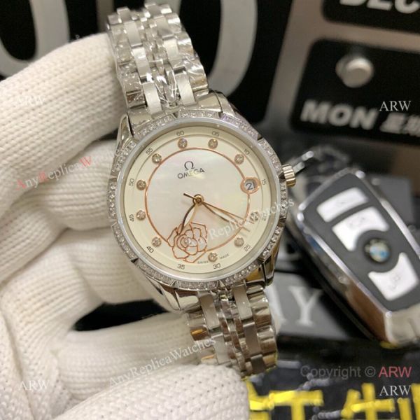Omega Water Resistant Two Tone Rose Gold watches 33mm Ladies Omega Water Resistant Two Tone Rose Gold watches 33mm Ladies