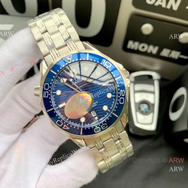 Swiss Omega Diver 300M James Bond Watch Replica Watch SS Blue Ceramic Swiss Omega Diver 300M James Bond Watch Replica Watch SS Blue Ceramic