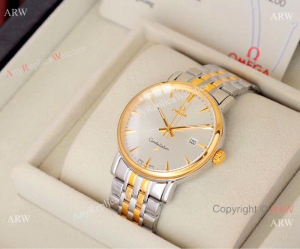 Swiss 8215 Omega Constellation Two Tone Silver Dial Watch Best Replica Swiss 8215 Omega Constellation Two Tone Silver Dial Watch Best Replica