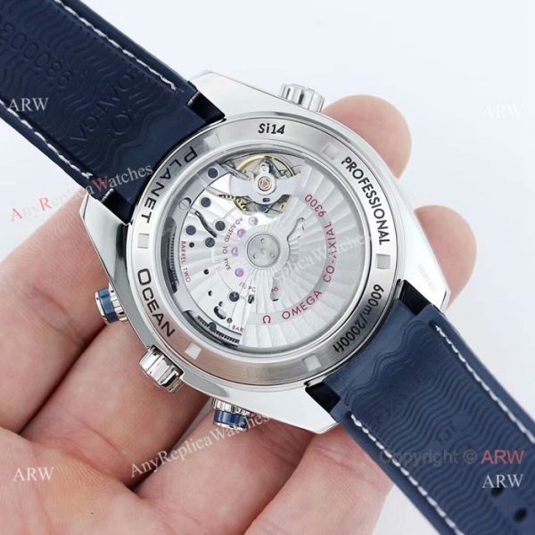 Replica Omega Seamaster 600m SS Blue Rubber Strap Watch Swiss 9300 Movement Replica Omega Seamaster 600m SS Blue Rubber Strap Watch Swiss 9300 Movement