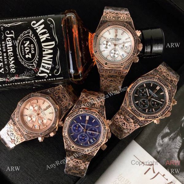 New Style Audemars Piguet Royal Oak Tattoo Watches Rose Gold Chronograph New Style Audemars Piguet Royal Oak Tattoo Watches Rose Gold Chronograph