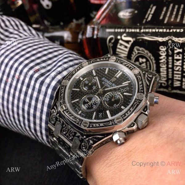 New Copy Audemars Piguet Royal Oak Tattoo Watch White Chronograph Face New Copy Audemars Piguet Royal Oak Tattoo Watch White Chronograph Face