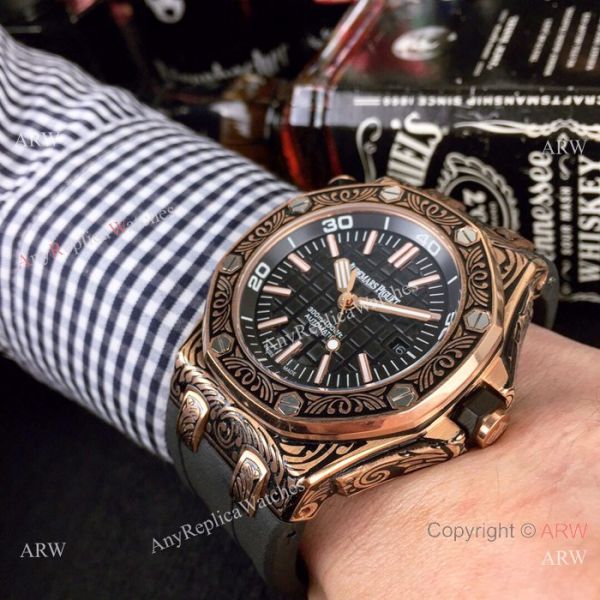 Replica Audemars Piguet Royal Oak Offshore Tattoo Watch SS Black Dial Replica Audemars Piguet Royal Oak Offshore Tattoo Watch SS Black Dial