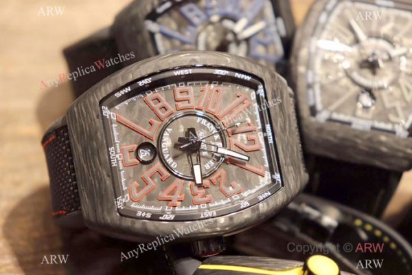 Copy Franck Muller Vanguard Automatic Watches Carbon Fibre Yellow Marker Copy Franck Muller Vanguard Automatic Watches Carbon Fibre Yellow Marker