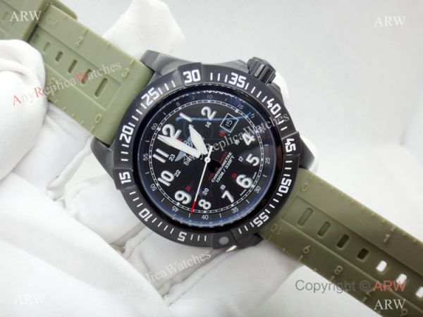 Fake Breitling Colt Skyracer Black Case Green Rubber Band Watch Fake Breitling Colt Skyracer Black Case Green Rubber Band Watch