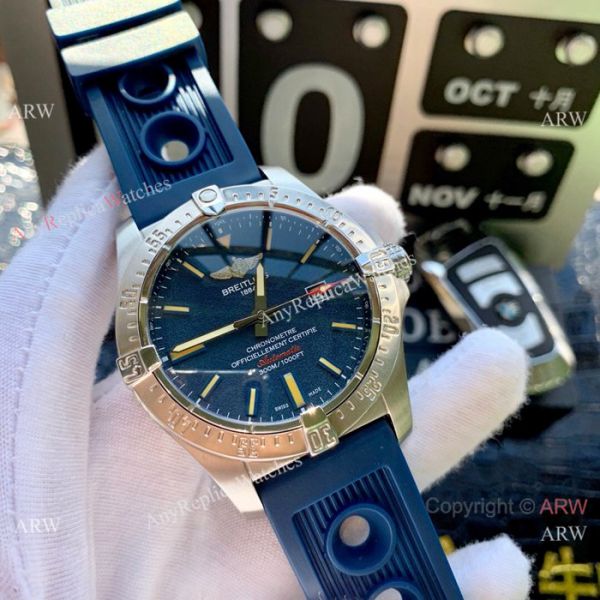 Copy Breitling Avenger II Seawolf Watches Black Dial w Blue hand Copy Breitling Avenger II Seawolf Watches Black Dial w Blue hand