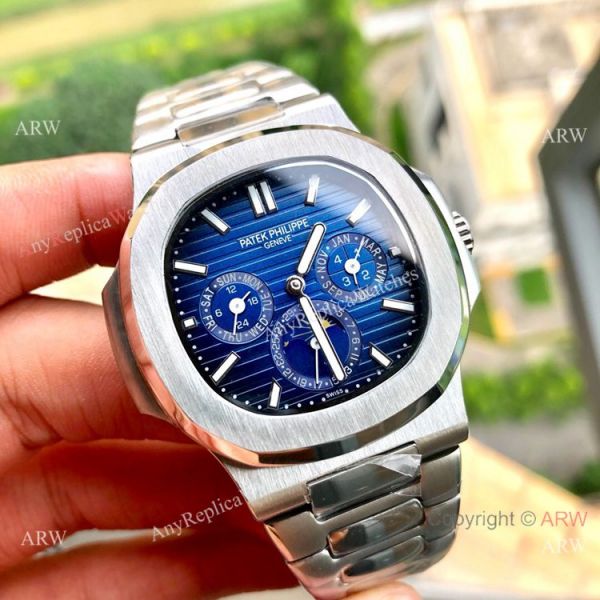 New Patek Philippe Nautilus Annual Calendar Moonphase Watch SS White Dial 42 MM New Patek Philippe Nautilus Annual Calendar Moonphase Watch SS White Dial 42 MM