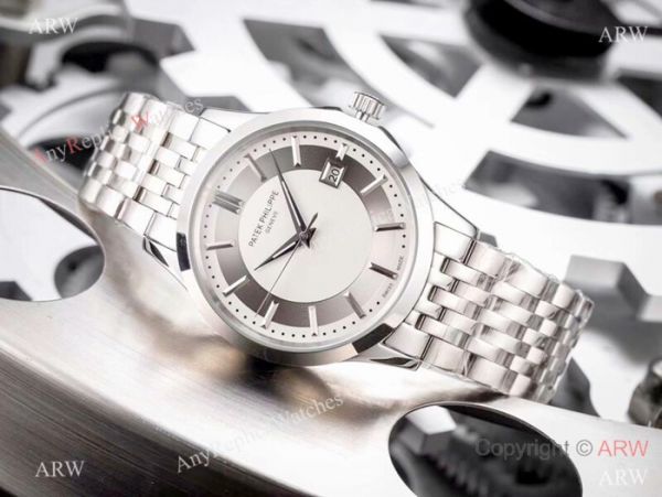 Fake Patek Philippe Calatrava White Dial Two Tone Rose Gold Watches Fake Patek Philippe Calatrava White Dial Two Tone Rose Gold Watches