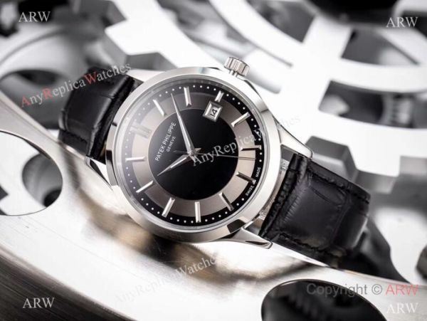 Fake Patek Philippe Calatrava 42mm Watch Rose Gold Bezel Fake Patek Philippe Calatrava 42mm Watch Rose Gold Bezel