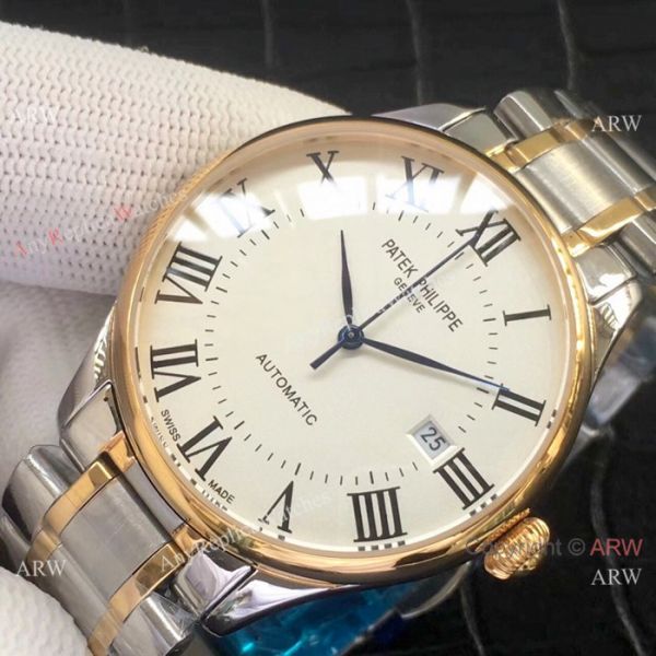 Patek Philippe Calatrava Stianless Steel White Watch New Replica Patek Philippe Calatrava Stianless Steel White Watch New Replica