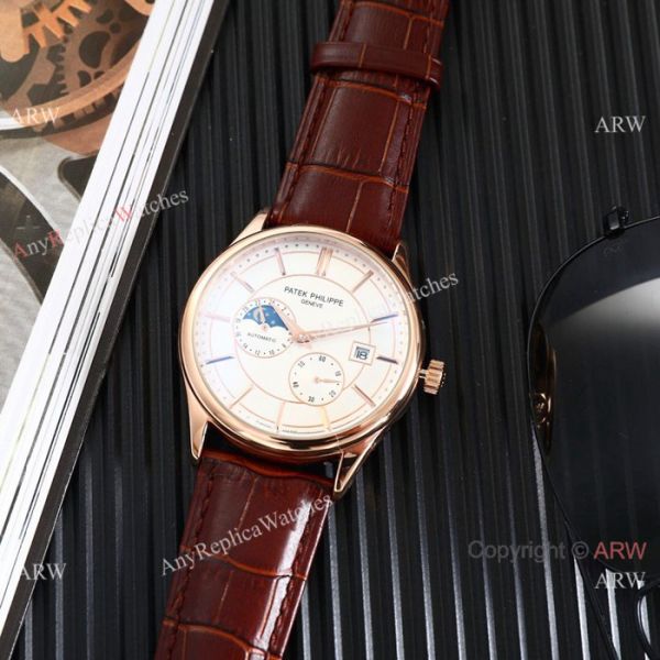 High Quality Patek Philippe Moonphase Two Tone Rose Gold Black Watches 40mm High Quality Patek Philippe Moonphase Two Tone Rose Gold Black Watches 40mm