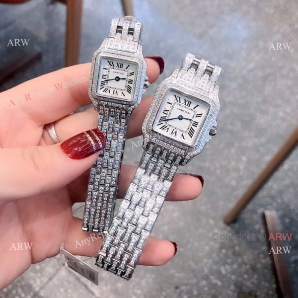 Copy Cartier Panthere de Iced Out Watches Stainless Steel Copy Cartier Panthere de Iced Out Watches Stainless Steel