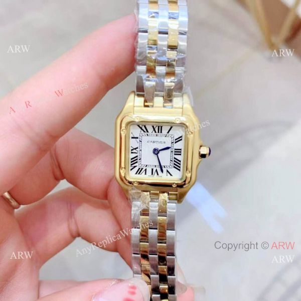 Fake Cartier Panthere de White Roman Dial Watch Small size 22mm Fake Cartier Panthere de White Roman Dial Watch Small size 22mm