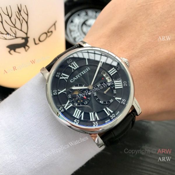 Copy Cartier Rotonde De Stainless Steel White Dial 42mm Watch Copy Cartier Rotonde De Stainless Steel White Dial 42mm Watch