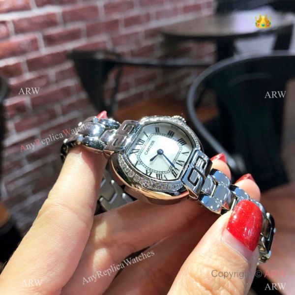 Rotonde de Cartier Stainless Steel White Watch 28mm Lady Rotonde de Cartier Stainless Steel White Watch 28mm Lady