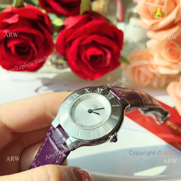 Cartier 21 Must De Cartier Womens Quartz Watch Silver Dial 28mm Cartier 21 Must De Cartier Womens Quartz Watch Silver Dial 28mm
