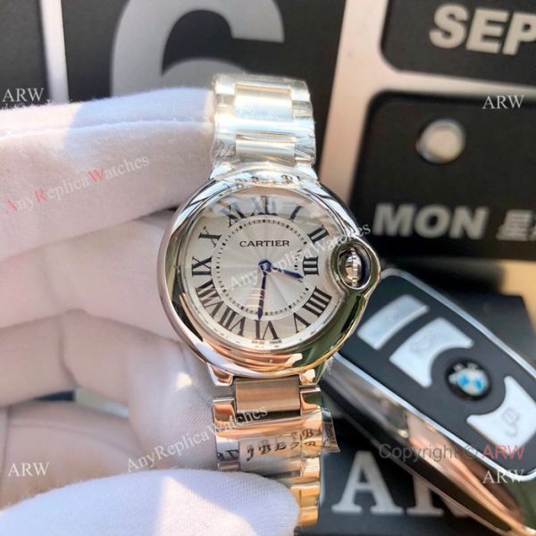 Cartier Watch Replica Ballon Bleu 28mm Stainless Steel White MOP Face Cartier Watch Replica Ballon Bleu 28mm Stainless Steel White MOP Face