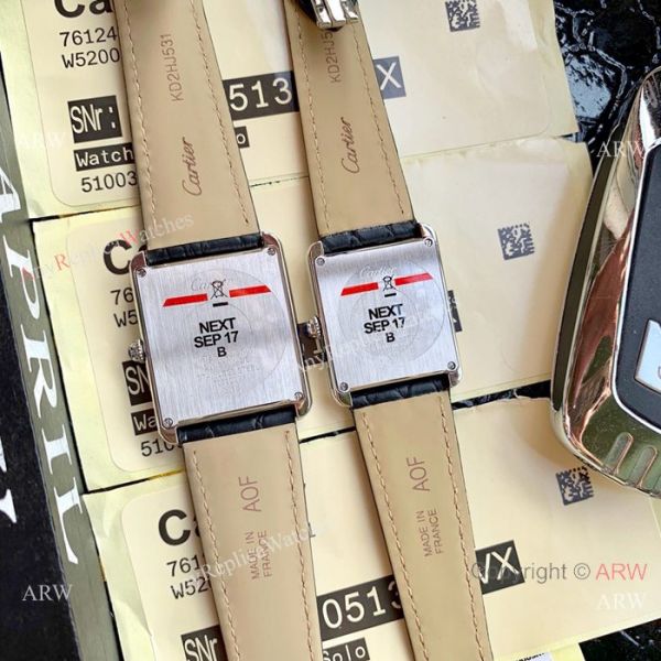 New Copy Cartier Tank Solo Watches Gold Case Diamond Bezel New Copy Cartier Tank Solo Watches Gold Case Diamond Bezel