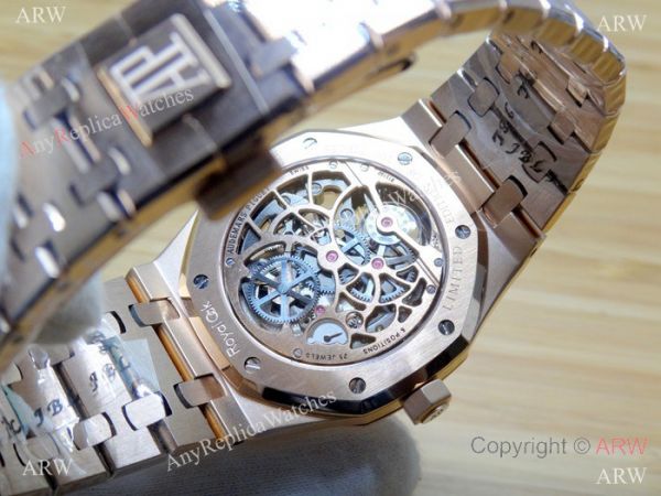 JF Fake Audemars Piguet Royal Oak Rose Gold Skeleton Watch JF Fake Audemars Piguet Royal Oak Rose Gold Skeleton Watch