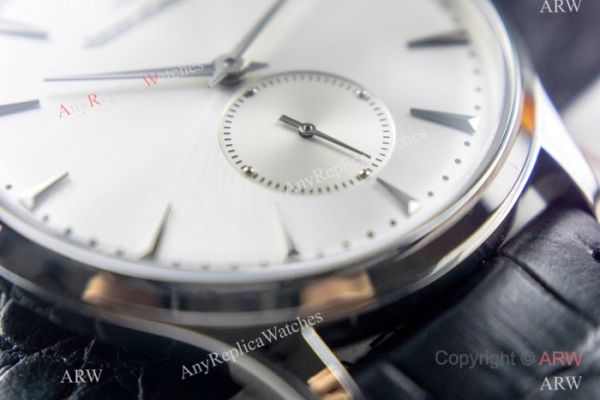 Swiss Replica Jaeger-LeCoultre Master Watch Silver Face Black Leather Strap Swiss Replica Jaeger-LeCoultre Master Watch Silver Face Black Leather Strap