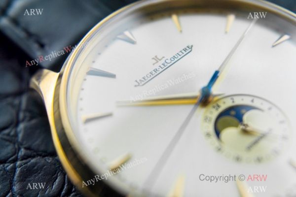 Swiss Grade Copy Jaeger-LeCoultre Master Ultra Thin Moon Wristwatch Silver Face Swiss Grade Copy Jaeger-LeCoultre Master Ultra Thin Moon Wristwatch Silver Face