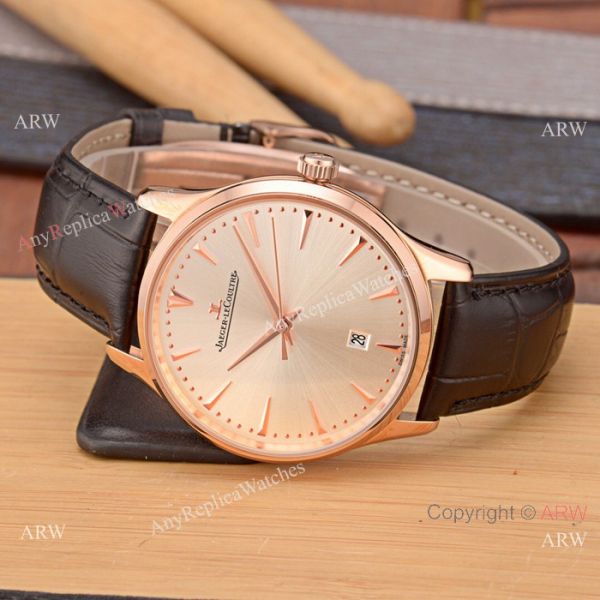 Best Copy Jaeger-LeCoultre Master Rose Gold Silver Face Watch Simple Design Best Copy Jaeger-LeCoultre Master Rose Gold Silver Face Watch Simple Design