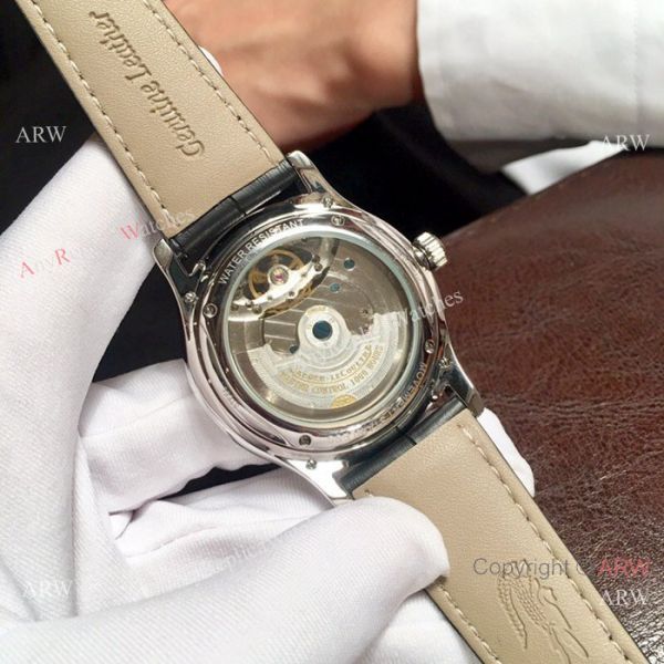Jaeger-LeCoultre Tourbillon Silver Dial Black Leather Strap 42mm Watch Jaeger-LeCoultre Tourbillon Silver Dial Black Leather Strap 42mm Watch